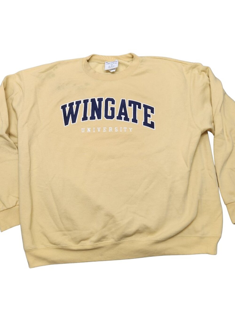 Champion Wingate University Crewneck Sweatshirt 2Xl Athletic Wear Pale Yellow